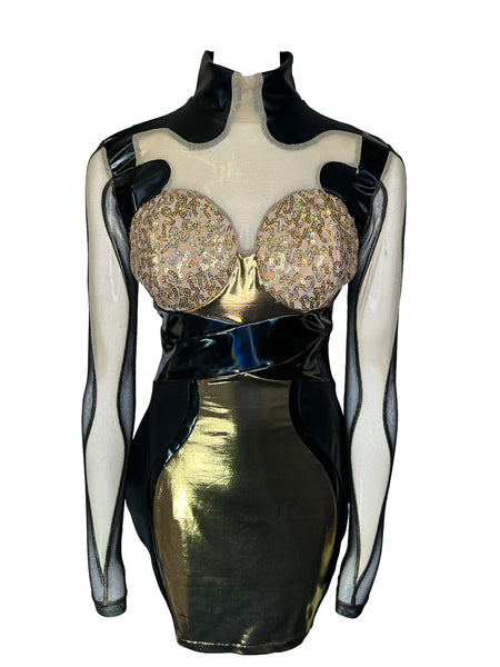 Humanoid Party Dress - GOLD