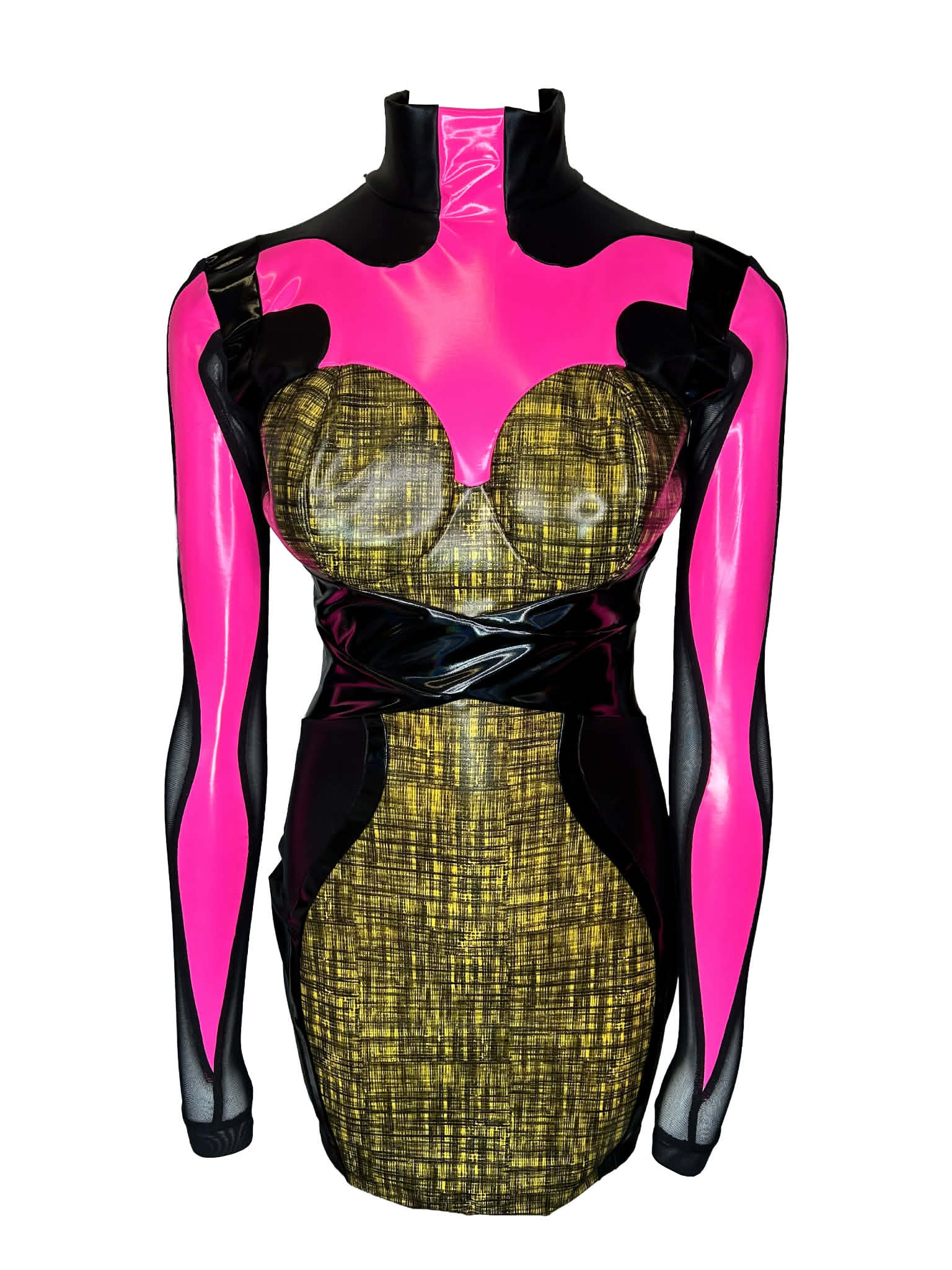 Humanoid Party Dress - PINK/YELLOW