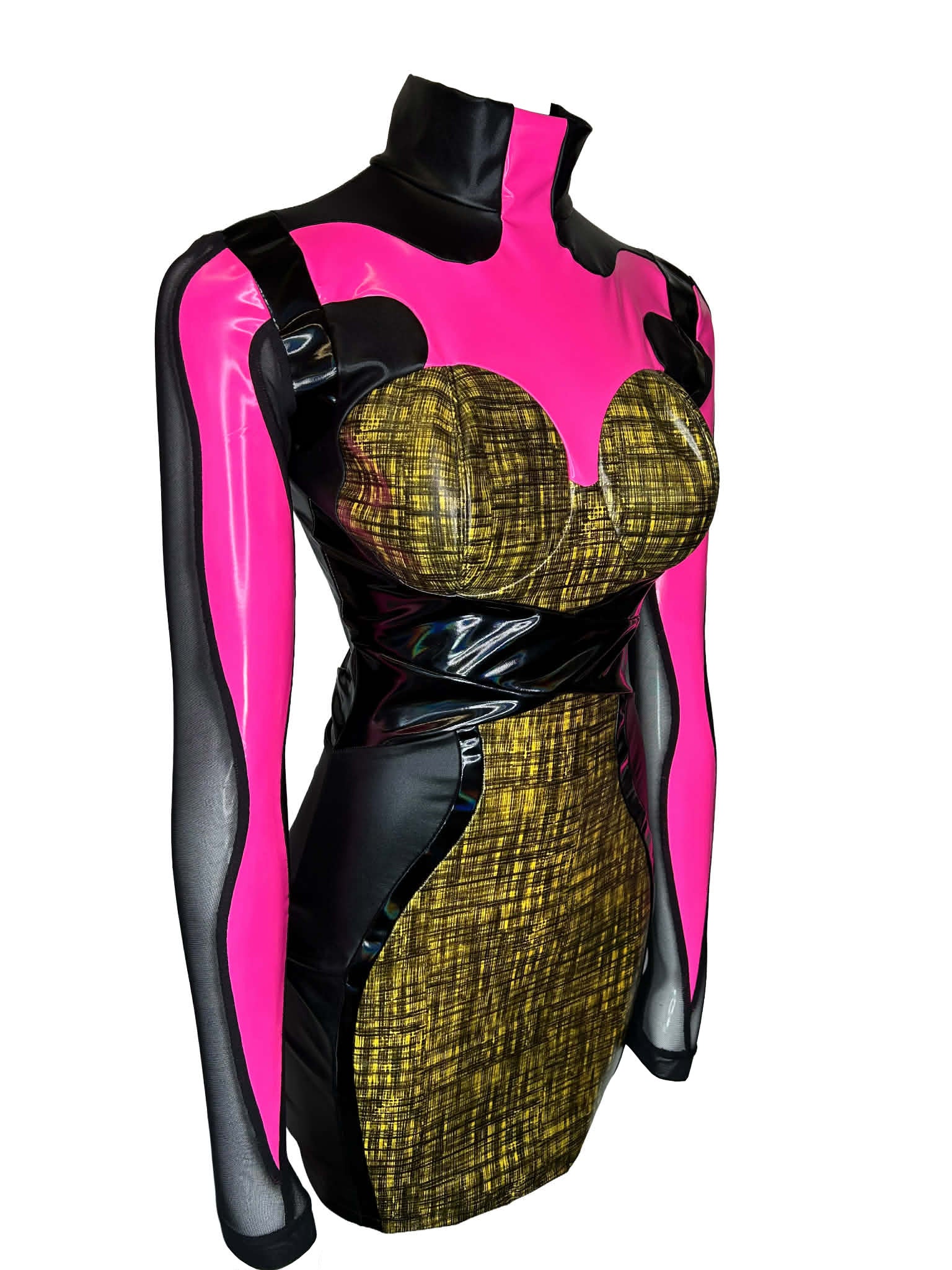 Humanoid Party Dress - PINK/YELLOW