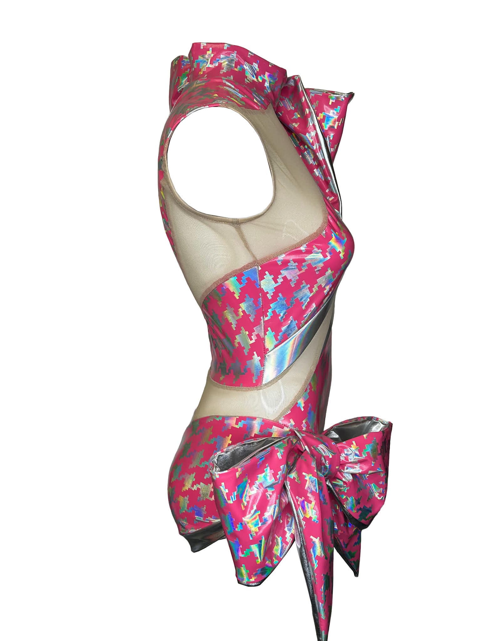 Gift Wrapped Body in Pink/Silver