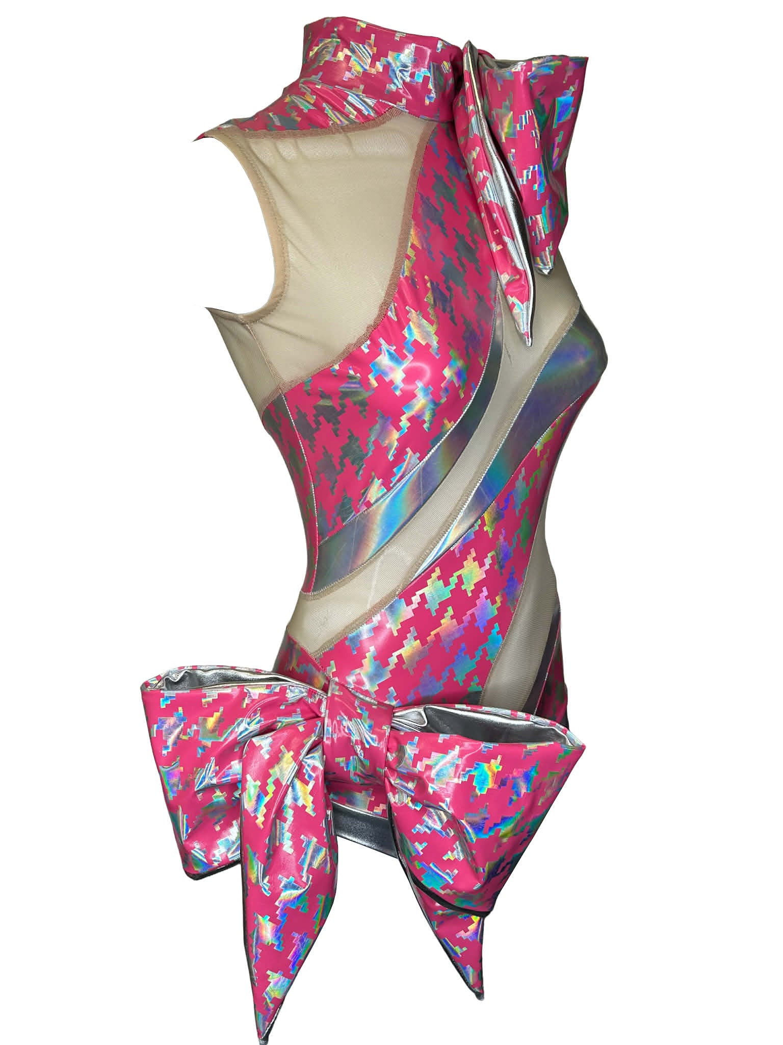 Gift Wrapped Body in Pink/Silver