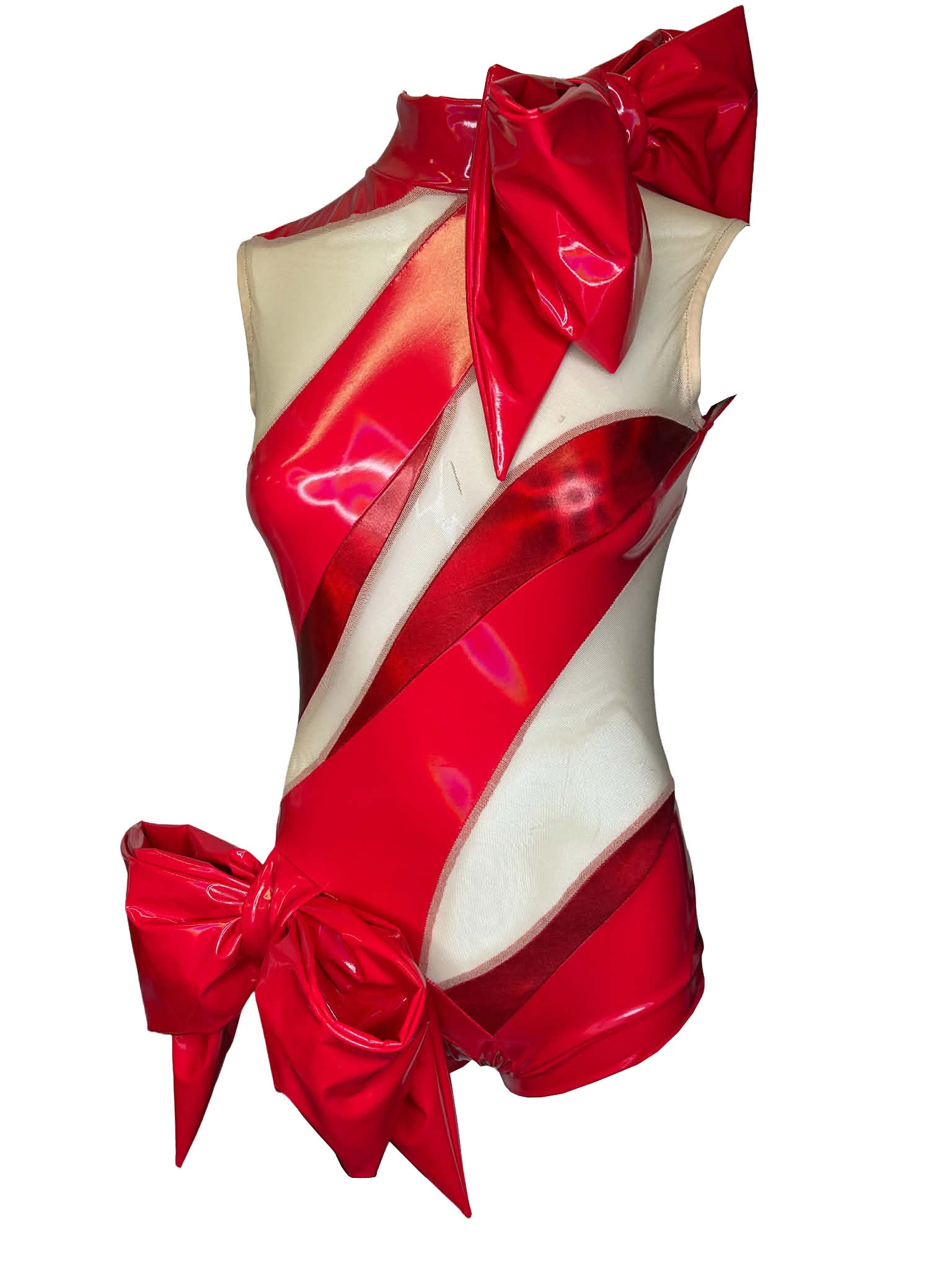 Body Wrapped Ribbon Gift Wrapped Body in Red – simon preen